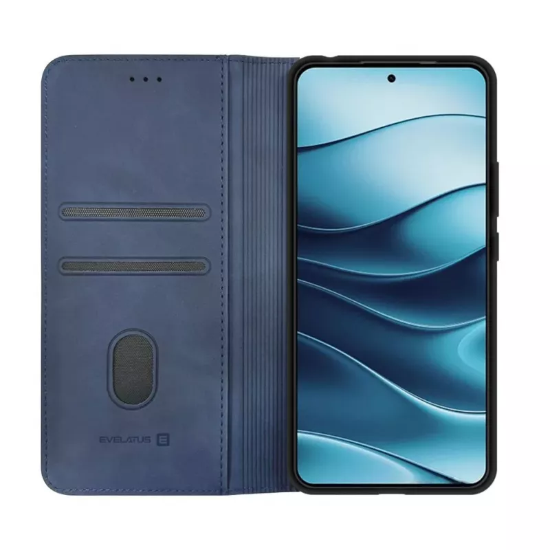 Evelatus Xiaomi Redmi Note 14 4G Book Case Folio Dark Blue