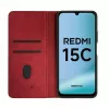 Evelatus Xiaomi Redmi 15C 4G/5G Book Case Folio Red