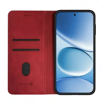Evelatus Etui Książkowe Xiaomi Redmi Note 15 Pro Plus Czerwone