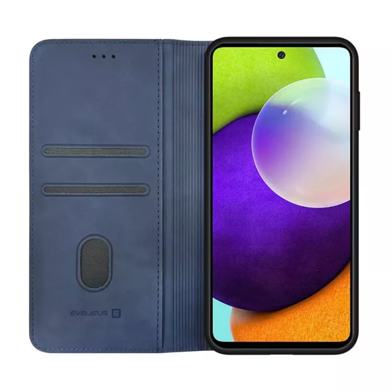 Evelatus Samsung Galaxy A52 Book Case Dark Blue