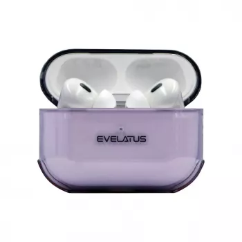 Evelatus Apple AirPods Pro 2 TPU Protective Case Transparent Purple