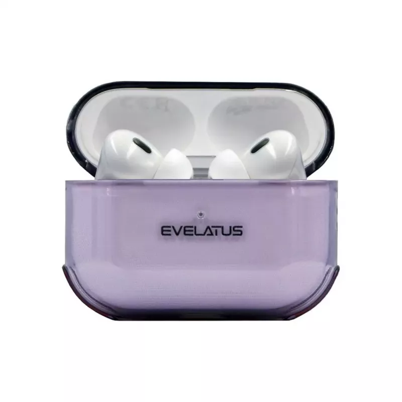 Evelatus Apple AirPods Pro TPU Protective Case Transparent Purple