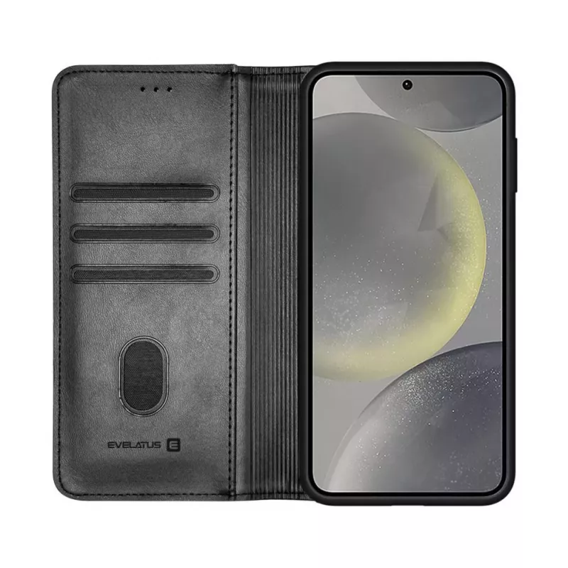 Evelatus Samsung Galaxy S25 Book Case Folio Black