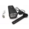 iLike Ładowana przez USB lampka rowerowa z klaksonem elektrycznym 120dB, 300 lumenów LED, przełącznik na kierownicę