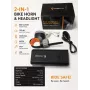 iLike JOHORSE Bike Headlight & Electric Horn – 300 Lumens, 120dB, USB Rechargeable
