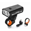 iLike JOHORSE USB Rechargeable Bike Front Light, 400LM LED Bicycle Headlight, Dual Beam, Aluminum Housing, Battery Indicator, Waterproof Cycling Light