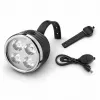 iLike Ładowana przednia lampka rowerowa z klaksonem 120dB, 280 lumenów, 4 tryby świecenia, ładowana przez USB, bezprzewodowy pilot
