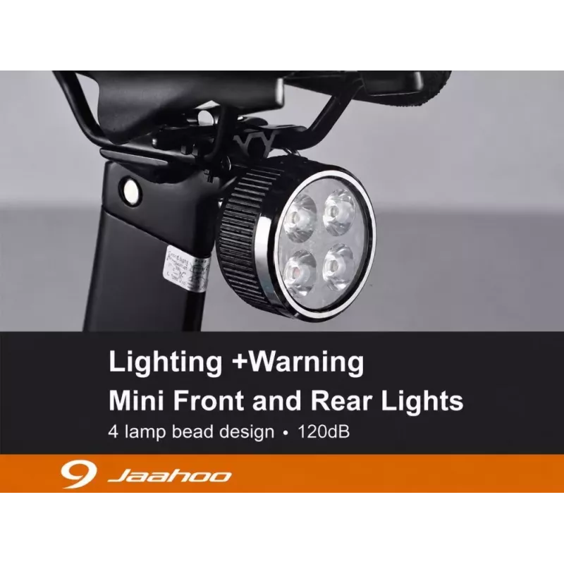 iLike USB Rechargeable 4-LED Bike Light Set – Front & Rear Bicycle Lights with 120dB Horn