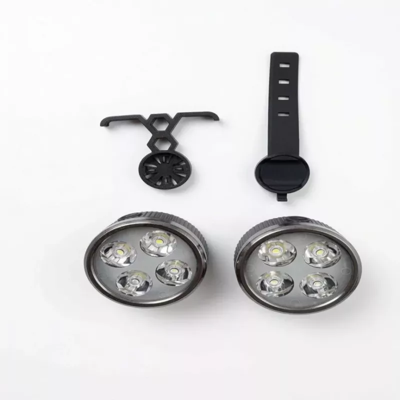 iLike USB Rechargeable 4-LED Bike Light Set – Front & Rear Bicycle Lights with 120dB Horn