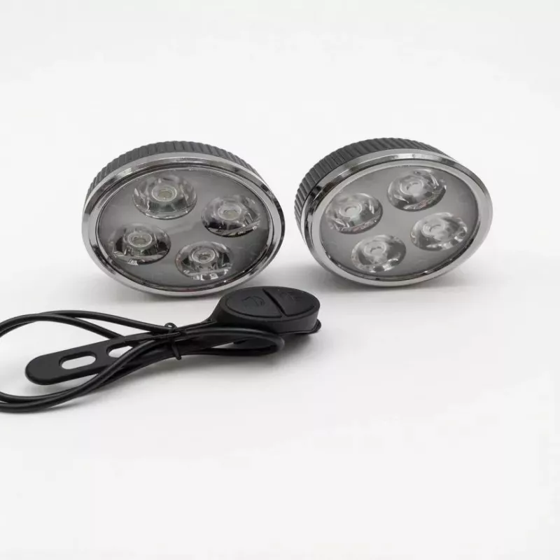 iLike USB Rechargeable 4-LED Bike Light Set – Front & Rear Bicycle Lights with 120dB Horn