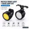 iLike 2PCS Zestaw przednich i tylnych świateł rowerowych – USB ładowalne LED światła rowerowe do rowerów górskich i szosowych, rowerów elektrycznych, hulajnóg, e-hulajnóg, rowerów dziecięcych