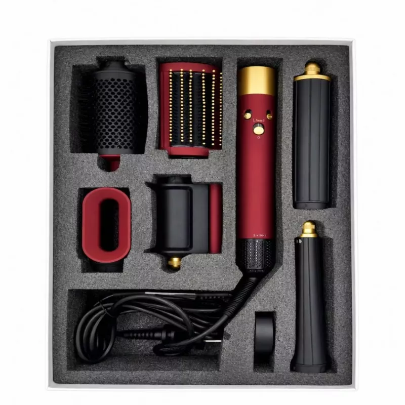 iLike Air Styling System – 6-w-1 Zestaw Narzędzi do Stylizacji Włosów - Moc 1200W Czerwony