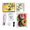 iLike 3D Pen-3 z wyświetlaczem LCD i 10 szablonami Niebieski + zestaw filamentów PLA: 20 kolorów po 10 metrów (łącznie 200 metrów) Różowy