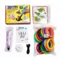 iLike 3D Pen-3 z wyświetlaczem LCD i 10 szablonami Niebieski + zestaw filamentów PLA: 20 kolorów po 10 metrów (łącznie 200 metrów) Różowy