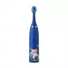 iLike Kids Rechargeable Sonic Electric Toothbrush, USB Charging, 3 Brush Heads (1+2 Replacement Heads), Soft Bristles, Waterproof, Blue Bear Design Blue