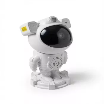 iLike Astronaut Smart LED Lamp z głośnikiem Bluetooth, RGB lampka nocna, pilot, obrotowa głowica 360° Biały