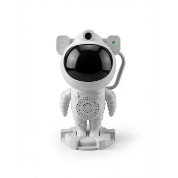 iLike Astronaut Smart LED Lamp z głośnikiem Bluetooth, RGB lampka nocna, pilot, obrotowa głowica 360° Biały