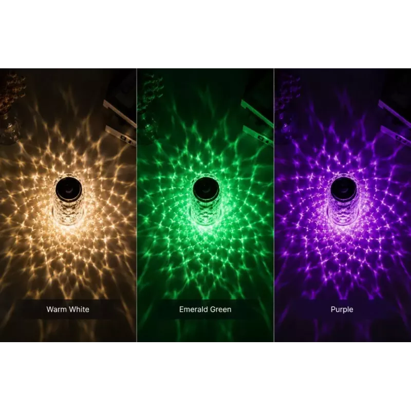 iLike Crystal Bubble Touch RGB LED Table Lamp with Bluetooth Speaker