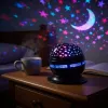 iLike RGB Crystal Ball Light, 180° Rotating Party Projector with Remote Black