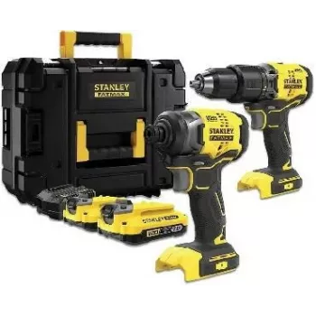 STANLEY SFMCK461D2T-QW V20 Bezszczotkowa Wiertarka Udarowa 2x2.0Ah Li-Ion TSTAK