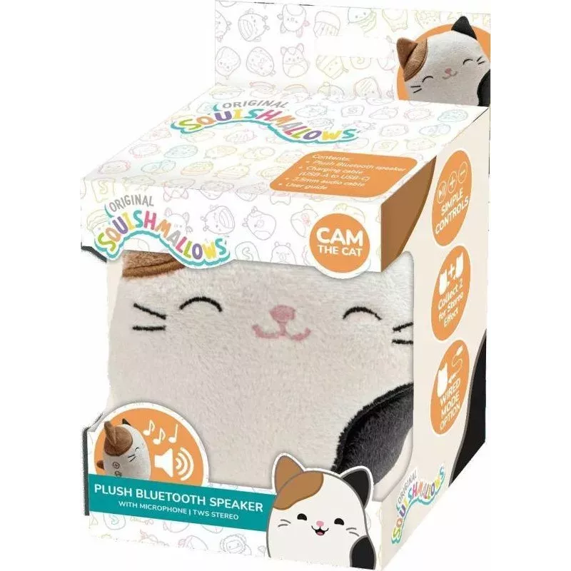 LAZERBUILT Squishmallows Kot Bluetooth 5.0 Głośnik Pluszowa Zabawka do 10m 400mAh dla Dzieci