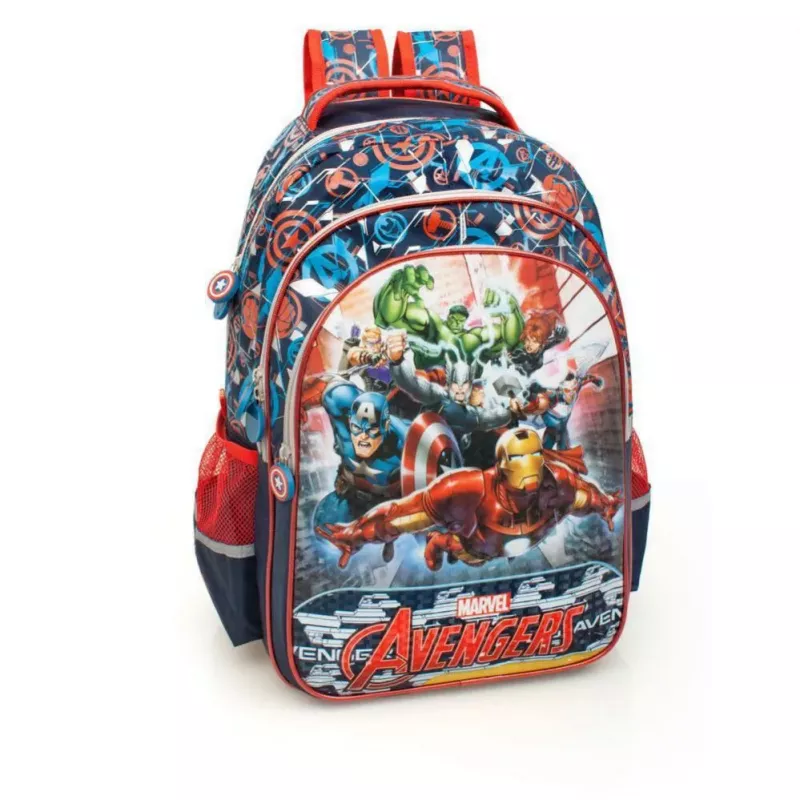 Marvel Premium Backpack for Boys Avengers Deluxe XL 3D 61213 Blue