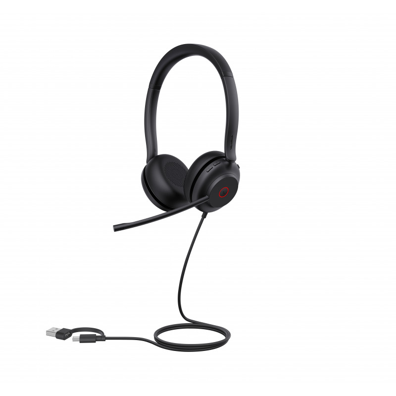 Yealink UH35 Dual UC USB-C/A On-Ear Headset z USB-A/USB-C, czarny