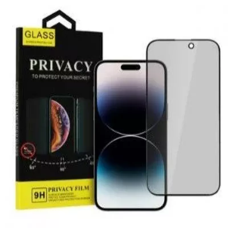 iLike Apple iPhone 15 Pro Tempered Privacy Glass Screen Protector Black
