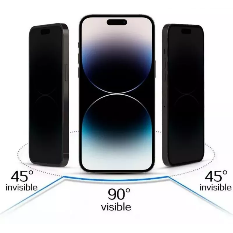 iLike Apple iPhone 15 Pro Tempered Privacy Glass Screen Protector Black