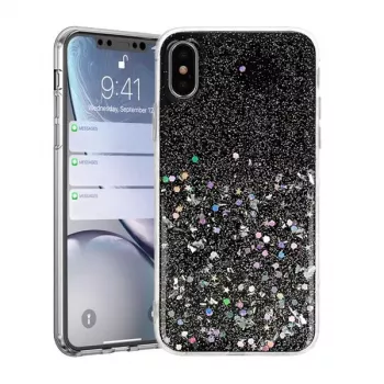 Vennus Apple iPhone X/XS Czarna Silikonowa Tylna Obudowa