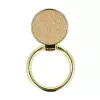 iLike Ring LEATHER UCH000526 Gold - Uchwyt na telefon z prawdziwej skóry, obrót 360° i podstawka