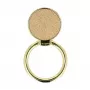 iLike Ring LEATHER UCH000526 Gold - Uchwyt na telefon z prawdziwej skóry, obrót 360° i podstawka