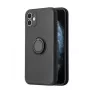 iLike Apple iPhone 14 Pro Silicone Ring Case Black