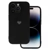 Vennus Samsung Galaxy A13 4G Pattern Silicone Heart Case Black