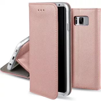 GreenGo Smart Magnet Wallet Case dla LG Q6 - Rose Gold