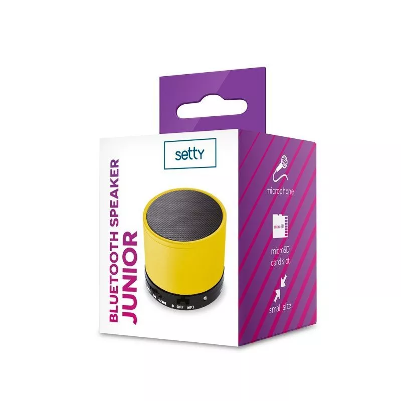 Setty Junior Przenośny Głośnik Bluetooth Żółty