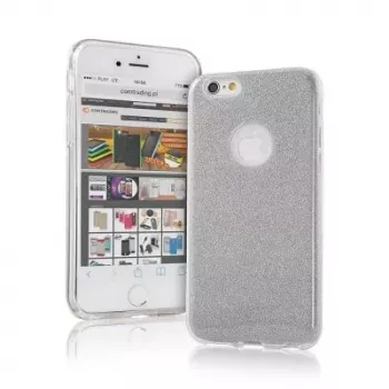 iLike Apple iPhone X / iPhone XS Glitter 3 in 1 Back Case Silver