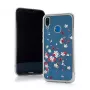 iLike Apple iPhone XR Flower Back Case - Transparent with Multi-color Flowers, TPU Protective Cover