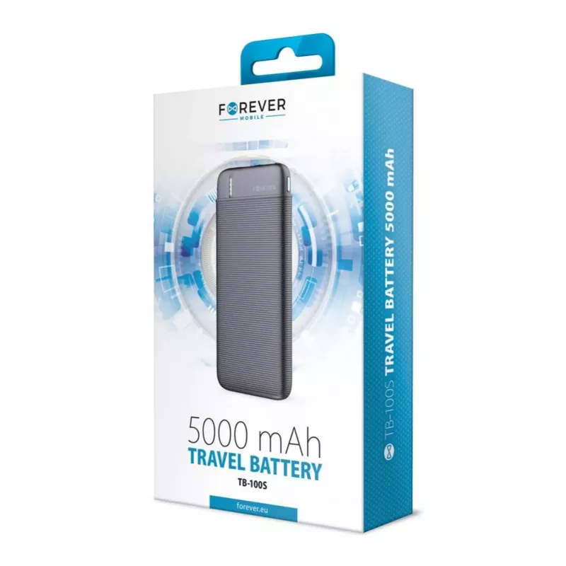 Forever Power Bank TB-100S 5000 mAh Czarny