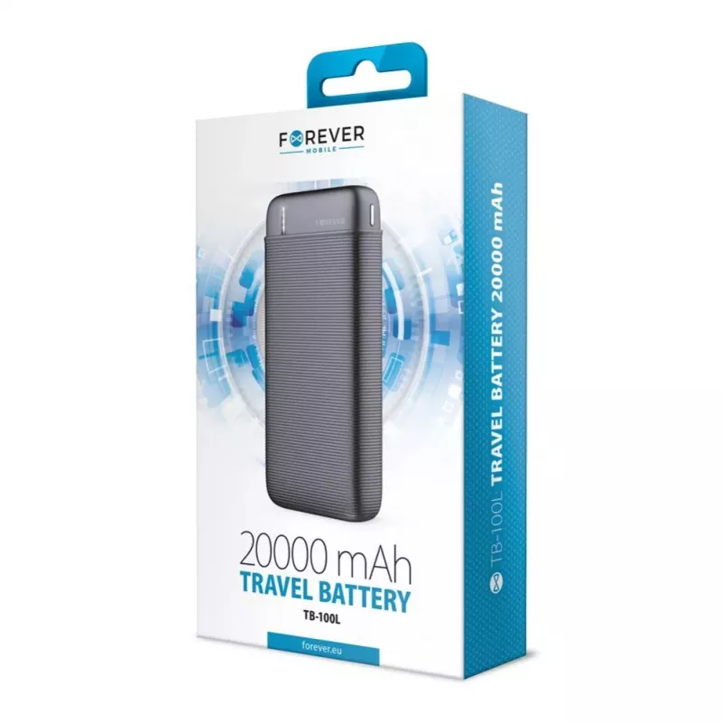 Forever Power Bank TB-100L 20000 mAh Czarny