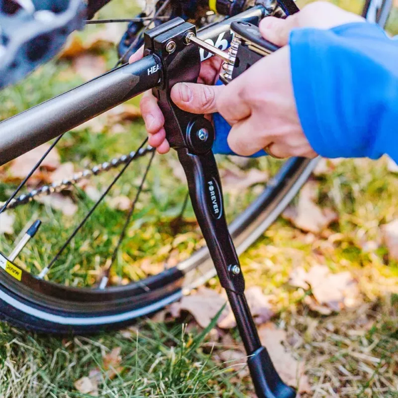 Forever Outdoor Bikes Kickstand - Aluminiowa stopka boczna do rowerów 24-29 cali, czarna