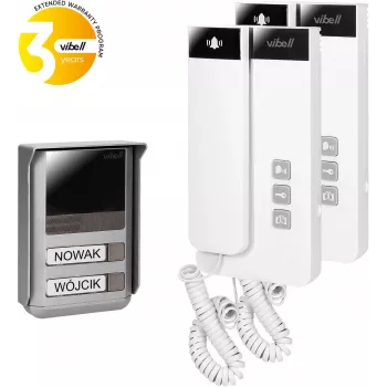 ORNO Dwurodzinny 2-przewodowy Wideodomofon Vibell OR-DOM-SL-924