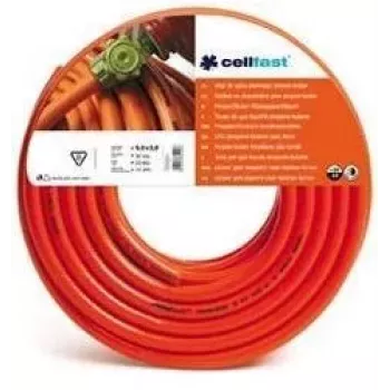 CELLFAST Wąż gazowy LPG 9mm x 60m na stojaku - Propan-Butan, Pomarańczowy, PCV z wzmocnieniem tekstylnym, 20 bar