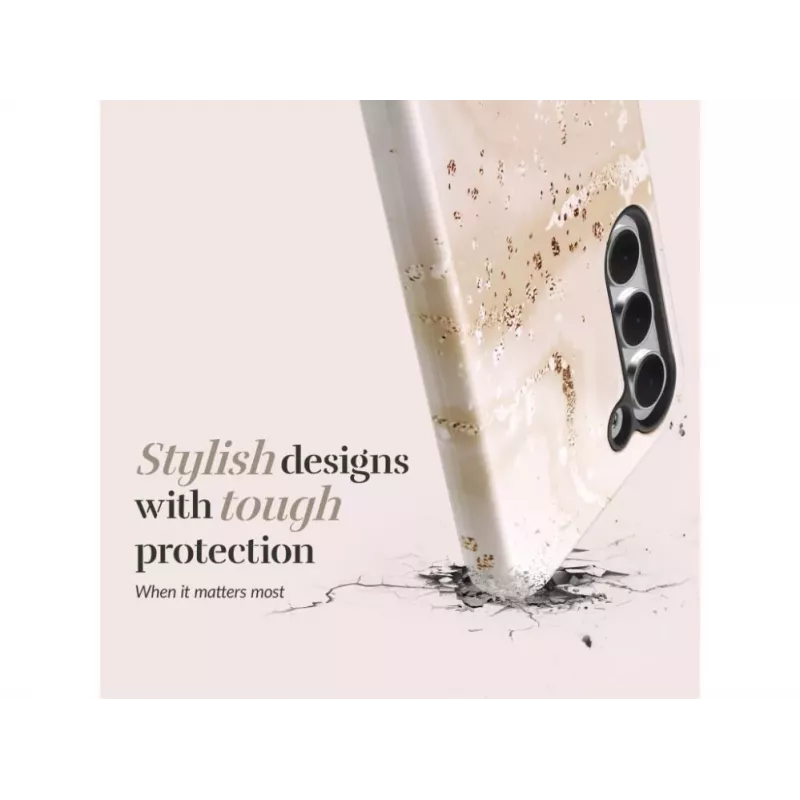 Mio Gold Marble Magsafe Compatible Back Cover Case dla Samsung Galaxy S25 5G