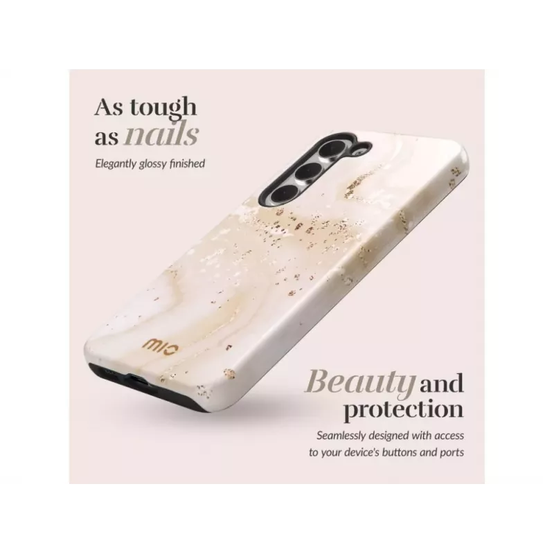 Mio Gold Marble Magsafe Compatible Back Cover Case dla Samsung Galaxy S25 5G