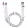 ASUS ROG EQUALIZER White Edition GPU Power Cable - 16-pin 12VHPWR do 3x8-pin PCIe - 700mm Biały
