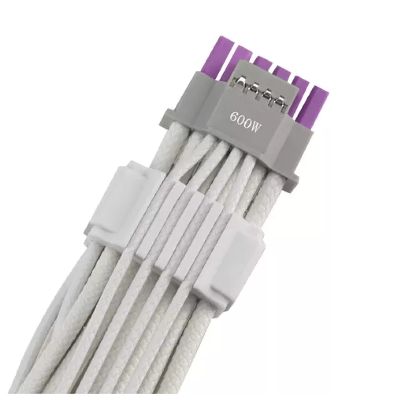 ASUS ROG EQUALIZER White Edition GPU Power Cable - 16-pin 12VHPWR do 3x8-pin PCIe - 700mm Biały