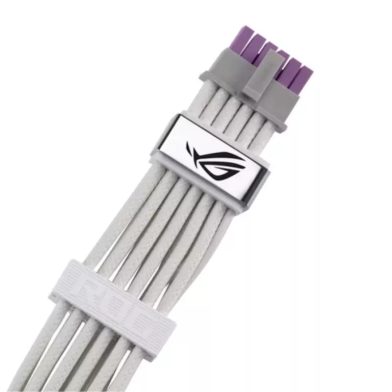 ASUS ROG EQUALIZER White Edition GPU Power Cable - 16-pin 12VHPWR do 3x8-pin PCIe - 700mm Biały