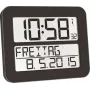 TFA TIMELINE MAX Cyfrowy Zegar Ścienny Sterowany Radiowo 60.4512.01 Czarny