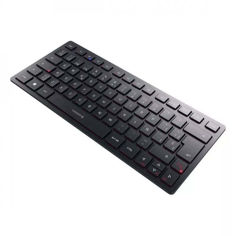 CHERRY KW 9200 MINI Bezprzewodowa klawiatura Czarny układ hiszpański